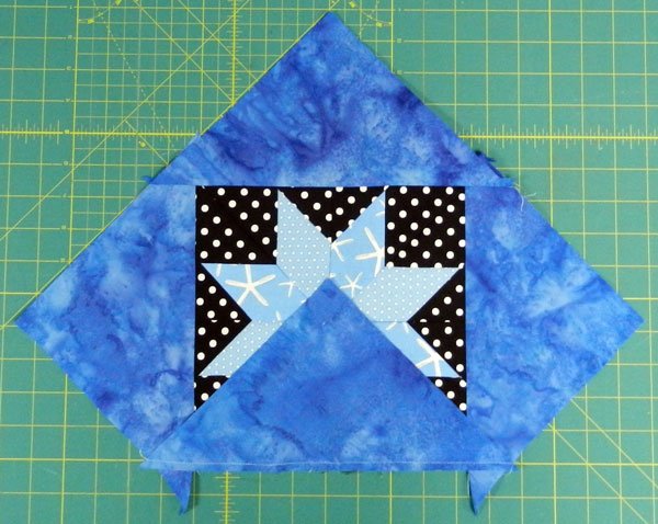 turning a quilt block on point