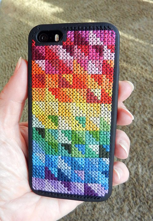 embroidered iphone case