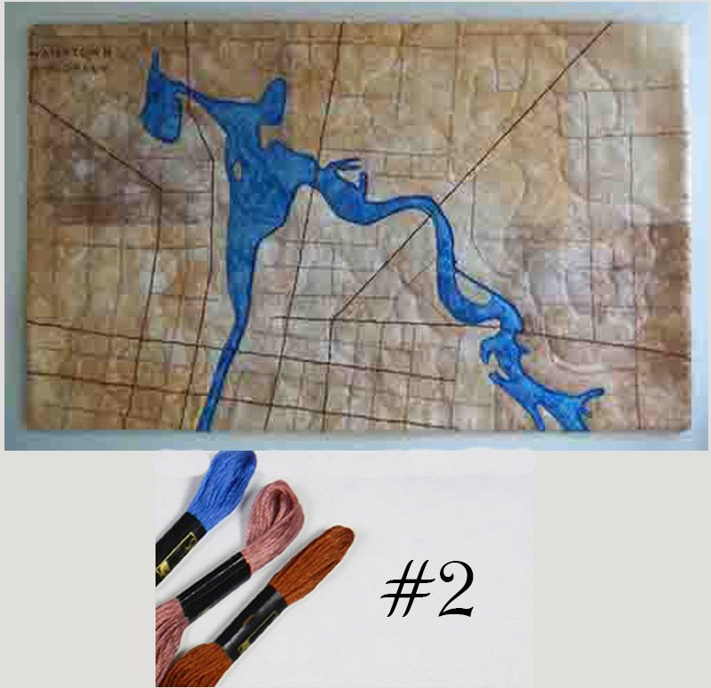 A quilted map of Watertown, WI