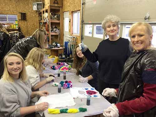 tie dyed baby shower